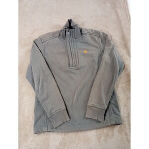 Fat Face Half Zip Pullover Men's Medium Grey Long sleeve Flawed